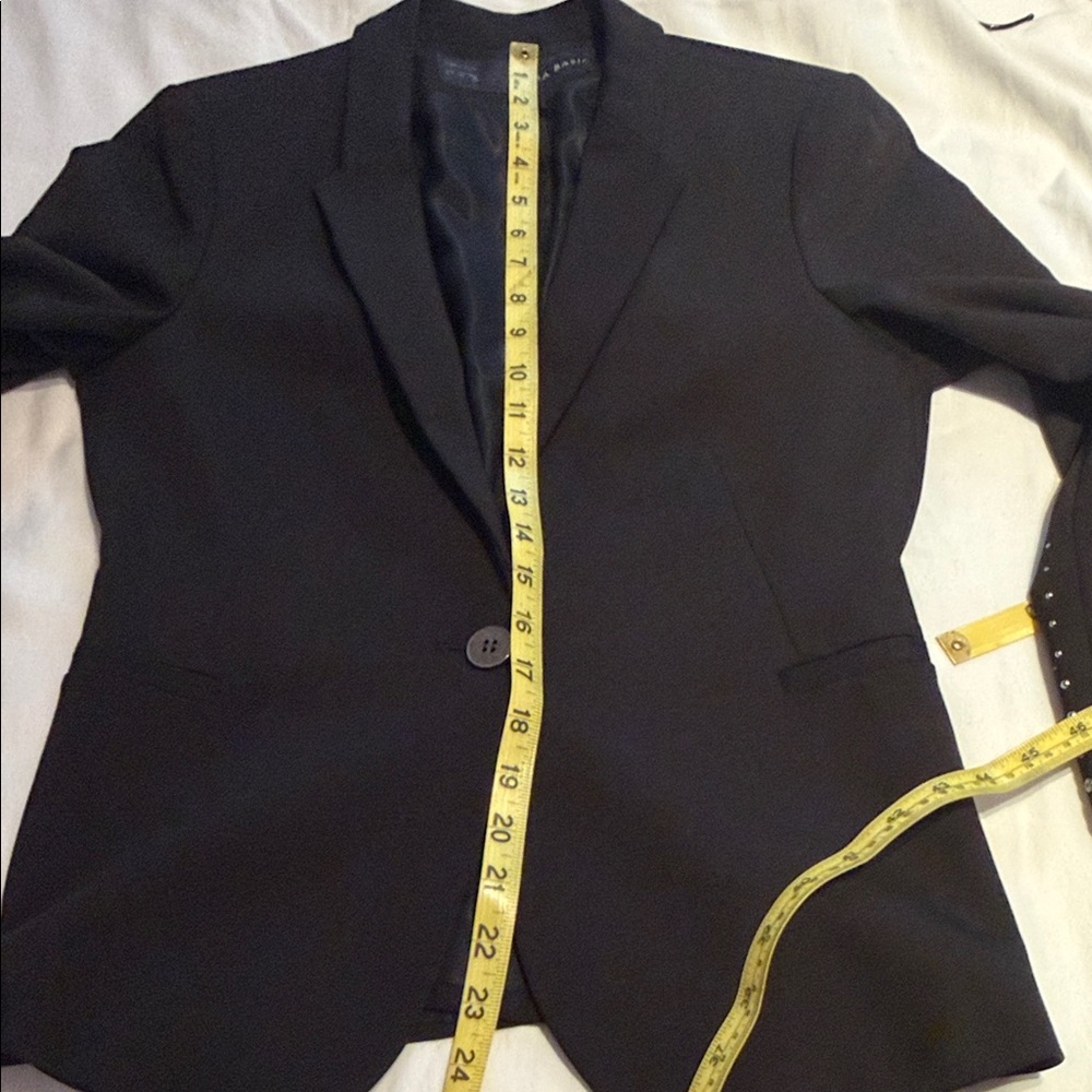 Zara Black Single-Button Blazer with Stud Embellished Cuffs - Picture 8 of 12